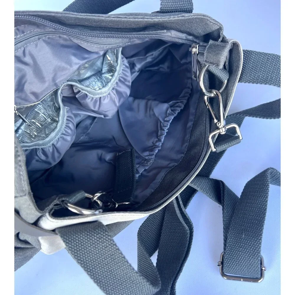 Conway Diaper Bag Travel Baby Bag Waterproof Insulated Gray Tote